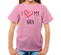 I Love My Nan - T-Shirt - Nonna Gran Nonnina Nonna per la Festa Della Mamma
