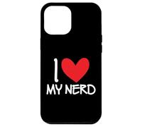 I Love My Nerd Geek Cuore Fidanzato Coppia Amico Smart Guy Custodia per iPhone 12 Pro Max