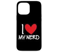 I Love My Nerd Geek Cuore Fidanzato Coppia Amico Smart Guy Custodia per iPhone 13 Pro Max