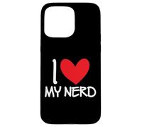 I Love My Nerd Geek Cuore Fidanzato Coppia Amico Smart Guy Custodia per iPhone 15 Pro Max