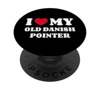 I Love My Old Danish Pointer Cane Cuore Amore PopSockets PopGrip Adesivo