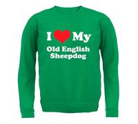 I Love My Old English Cane da Pastore - Adulti Felpa/Maglione - Animali Per