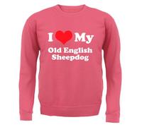I Love My Old English Cane da Pastore - Adulti Felpa/Maglione - Animali Per