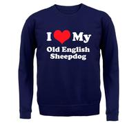 I Love My Old English Cane da Pastore - Adulti Felpa/Maglione - Animali Per