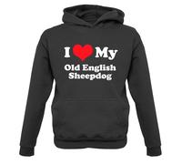 I Love My Old English Cane da Pastore - Bambini Felpa/Maglione - Animali Per