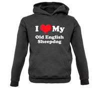 I Love My Old English Cane da Pastore - Bambini Felpa/Maglione - Animali Per