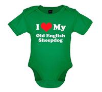 I Love My Old English Cane da Pastore - Bambino T-Shirt / Body - Animali Per