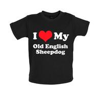I Love My Old English Cane da Pastore - Bambino T-Shirt / Body - Animali Per