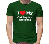 I Love My Old English Cane da Pastore - T-Shirt - Animali Cagnolino Owner
