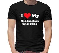 I Love My Old English Cane da Pastore - T-Shirt - Animali Cagnolino Owner