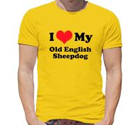 I Love My Old English Cane da Pastore - T-Shirt - Animali Cagnolino Owner