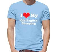 I Love My Old English Cane da Pastore - T-Shirt - Animali Cagnolino Owner