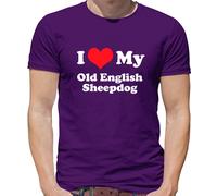 I Love My Old English Cane da Pastore - T-Shirt - Animali Cagnolino Owner