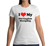 I Love My Old English Cane da Pastore - T-Shirt - Animali Cagnolino Owner Lover,
