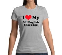 I Love My Old English Cane da Pastore - T-Shirt - Animali Cagnolino Owner Lover,