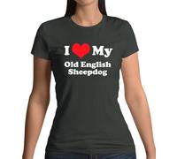 I Love My Old English Cane da Pastore - T-Shirt - Animali Cagnolino Owner Lover,