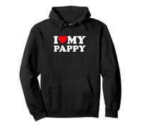 I Love My Pappy Heart Family Grandpa Felpa con Cappuccio