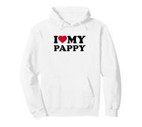 I Love My Pappy Heart Grandpa Family Felpa con Cappuccio
