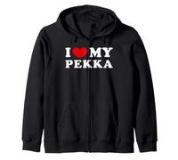 I Love My Pekka, Amo La Mia Pekka Felpa con Cappuccio