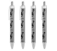 I Love My Pitbull1 - Penna a sfera con stampa retrattile, fusto rotondo, punta fine, 0,5 mm, 1/2/4 pezzi