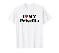 I Love My Priscilla Nome Coordinato Coppia Maglietta