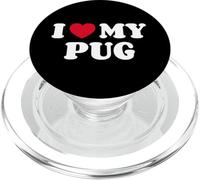 I Love My Pug Cane Cuore Amore Carlino PopSockets PopGrip per MagSafe