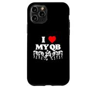 I Love My Quarterback QB Funny Offensive Line Football OL Custodia per iPhone 11 Pro