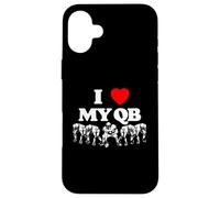 I Love My Quarterback QB Funny Offensive Line Football OL Custodia per iPhone 16 Plus