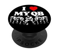 I Love My Quarterback QB Funny Offensive Line Football OL PopSockets PopGrip Adesivo