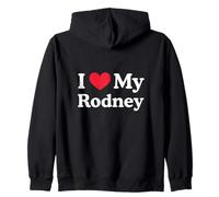 I Love My Rodney Cuore Rodney Love Rodney Felpa con Cappuccio