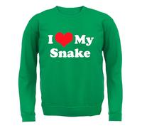 I Love My Serpente - Bambini Felpa/Maglione - Animali Domestici Pitone Owner