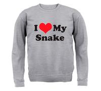 I Love My Serpente - Bambini Felpa/Maglione - Animali Domestici Pitone Owner