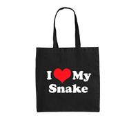 I Love My Serpente - Borsa Tote IN Tela - Animali Pitone Rettile Proprietario