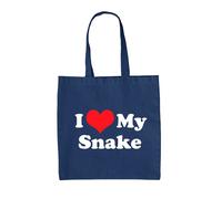 I Love My Serpente - Borsa Tote IN Tela - Animali Pitone Rettile Proprietario