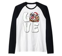 I Love My Shih Tzu Graphic for Dog Grandma Cute Christmas Maglia con Maniche Raglan