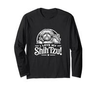 I LOVE MY SHIH TZU! Lap Dog Giocoso Affettuoso Razza fedele Maglia a Manica