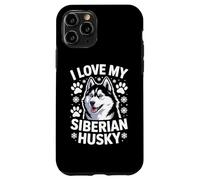 I Love My Siberian Husky Paw Prints Fiocchi di neve Custodia per iPhone 11 Pro