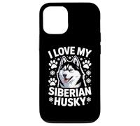 I Love My Siberian Husky Paw Prints Fiocchi di neve Custodia per iPhone 12/12 Pro
