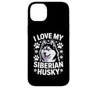 I Love My Siberian Husky Paw Prints Fiocchi di neve Custodia per iPhone 14 Plus