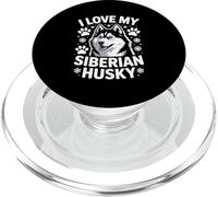 I Love My Siberian Husky Paw Prints Fiocchi di neve PopSockets PopGrip per MagSafe