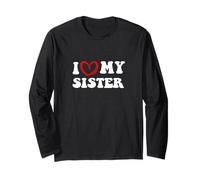 I Love My Sister Personalizzato Sissy Custom Sis Family Maglia a Manica