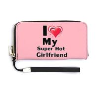 I Love My Super Hot Girlfriend - Portafoglio da donna in pelle, con porta carte di credito, Stile:, 20.0*10.5cm
