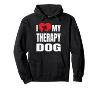 I Love My Therapy Cane con sagoma di Cane con Cuore Felpa con Cappuccio