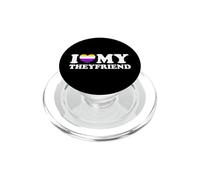 I Love My Theyfriend Nonbinary NB Enby Sesso Partner Cuore PopSockets PopGrip per MagSafe