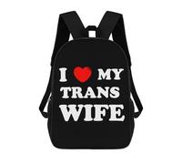 I Love My Trans Wife - Zaino da viaggio unisex, con stampa, 43,2 cm