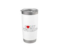 I Love My Two Dads Bicchiere termico in acciaio inox doppia parete