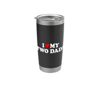 I Love My Two Dads Bicchiere termico in acciaio inox doppia parete