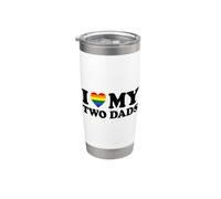 I Love My Two Dads Bicchiere termico in acciaio inox doppia parete