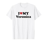 I Love My Veronica Nome Coordinato Coppia Maglietta