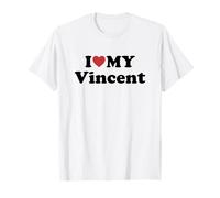 I Love My Vincent Nome Coordinato Coppia Maglietta